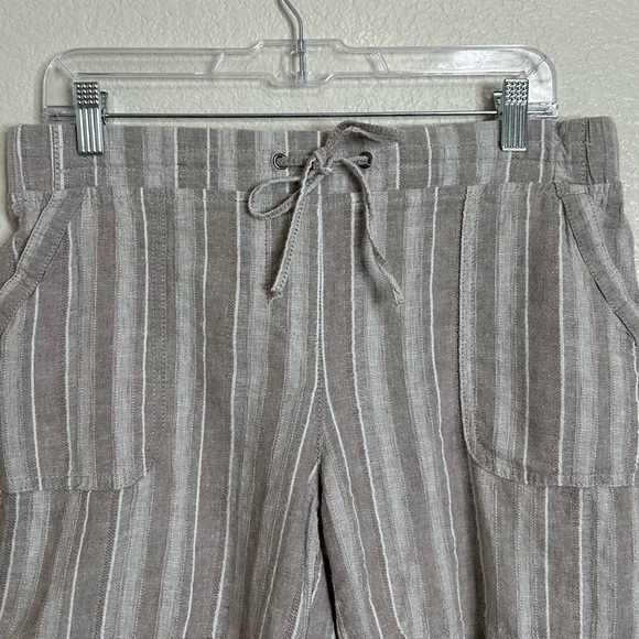Talbots Linen Blend Drawstring Pull On Shorts, Size 10p - Picture 2 of 10
